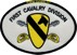 Bild von 1st Cavalry Division Patch weiss gelb