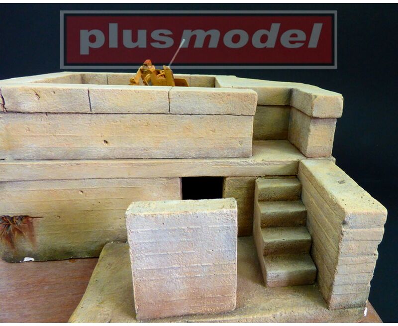 Deutscher Flak Bunker WW2 Diorama Bausatz Keramik Resin Massstab 1 35 
