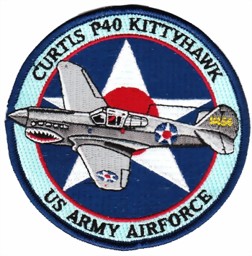 Bild von Curtis P40 Kittyhawk  Aufnäher US Army Air Force