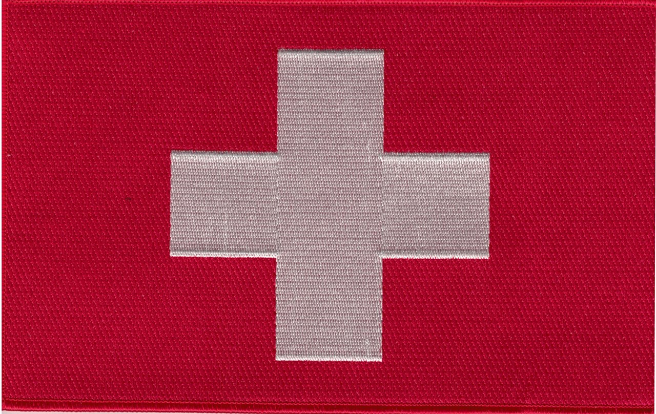 Bild von Schweizer Flagge Large Aufnäher mit Leimschicht