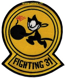 Bild von VF-31 Fighting 31 Abzeichen gelb "Tomcatters"