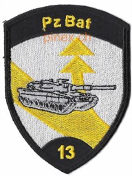 Bild von Pz Bat 13 Panzer-Bataillon-13 schwarz ohne Klett