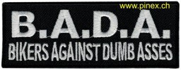 Bild von Biker Patch "B.A.D.A." Abzeichen Bikers against dumb asses Patch