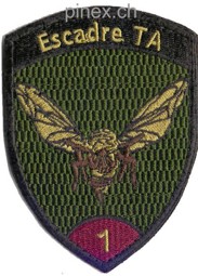 Bild von Badge Escadre TA 1 violett mit Klett