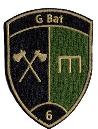 Bild von Genie Bataillon 6 schwarz mit Klett Badge