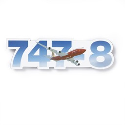 Bild von Boeing 747-8 Jumbo Jet Kühlschrankmagnet Print 