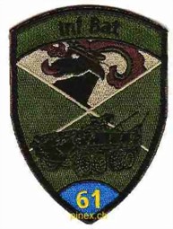Bild von Inf Bat 61 blau mit Klett Infanterie Bataillon Badge 