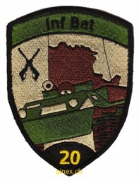 Bild von Badge Inf Bat 20 schwarz mit Klett Infanterie-Abzeichen
