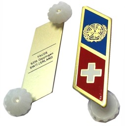 Bild von UN Emblem Kragenspiegel Metallabzeichen United Nations UNO