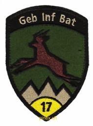 Bild von Geb Inf Bat 17 gelb Gebirgsinfanterie-Abzeichen mit Klett 