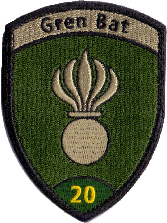 Immagine di Grenadier Bat 20 grün Abzeichen mit Klett