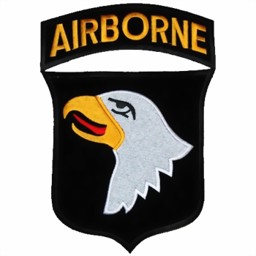 Bild von 101st Airborne Screaming Eagles Logo Large Rückenaufnäher