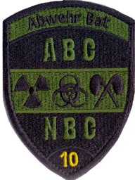 Bild von ABC Abwehr Bat 10 schwarz Armeeabzeichen mit Klett
