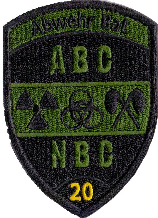 Image de Badge Bataillon de défense NBC 20 noir avec Velcro