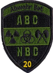 Bild von ABC Abwehr Bat 20 schwarz Armeeabzeichen mit Klett