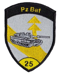 Bild von Panzer Bat 25 Badge gelb ohne Klett