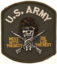 Bild von US Army Skull Aufnäher Abzeichen