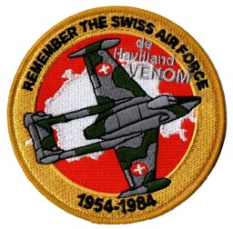 Bild von de Havilland Venom Patch Remember the Swiss Air Force