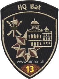 Bild von HQ Bat 13 braun mit Klett Armeeabzeichen