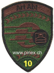 Bild von Art Abt 10 Artillerie Abteilung 10 grün Armee Abzeichen mit Klett