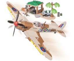 Bild von Cobi Supermarine Spitfire WWII Desert Airstrip Ausführung Flugzeug Baustein Set 