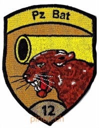 Bild von Panzer Bat 12 gold Badge ohne Klett