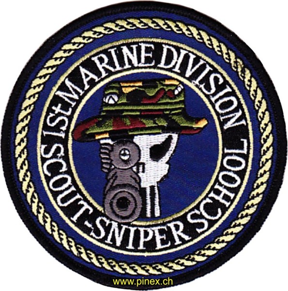 Immagine di 1st Marine Division Scout-Sniper School Patch Abzeichen US Marines Sniper