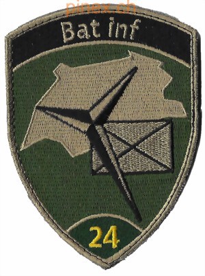 Image de Bataillon Infanterie 24 vert avec velcro