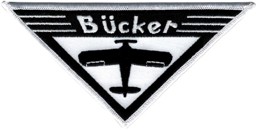Bild von Bücker Logo Abzeichen Patch Schwarz Weiss