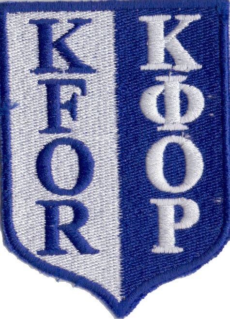 Bild von KFOR Patch mit Klett Kosovo Force Abzeichen