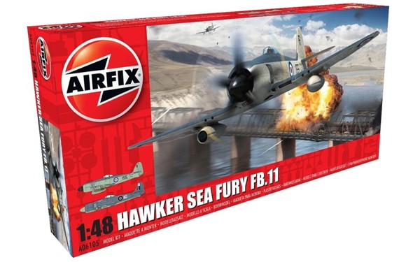 Bild von Hawker Sea Fury FB11 Modellbausatz 1:48 Airfix