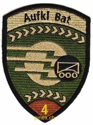 Bild von Aufkl Bat 4 Aufklärer Bataillon 4 braun mit Klett Armeebadge