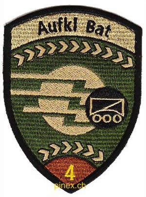 Picture of Aufkl Bat 4 Aufklärer Bataillon 4 braun mit Klett Armeebadge