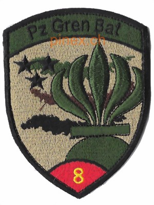 Immagine di Panzer Grenadier Bat 8 rot mit Klett Badge