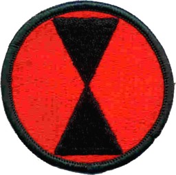 Bild von 7th Infantry Division US Army Abzeichen Schulterabzeichen WWII