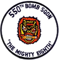 Bild von 550th Bomb Squadron WWII US Air Force Abzeichen "The mighty eight"