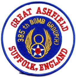Bild von 385th Bombardement Group WWII Europa Abzeichen US Air Force Great Ashfield Suffolk England