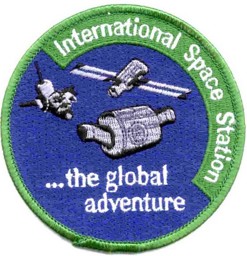 Bild von ISS Abzeichen der Raumstation International Space Station Patch "the global adventure"