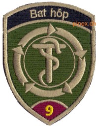 Bild von Bat hôp 9 violett Badge mit Klett Schweizer Armee