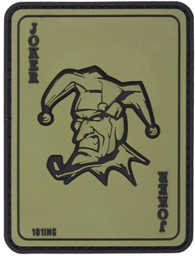Bild von Joker Jasskarte Oliv PVC Rubber Abzeichen Patch