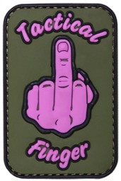 Bild von Tactical Finger Pink Abzeichen PVC Rubber Patch