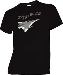 Bild von Mirage III DS Flugzeug T-Shirt schwarz