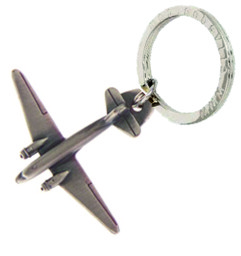 Bild von Douglas DC3 Schlüsselanhänger Silber