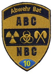 Bild von ABC Abwehr Bat 10 blau Armeeabzeichen ohne Klett