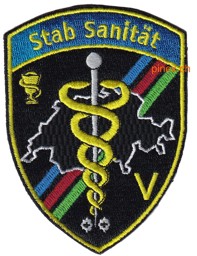 Bild von Stab Sanität Badge ohne Klett dunkelblau