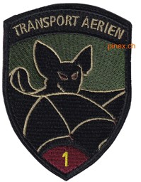 Bild von Transport Aerien 1 violett Badge mit Klett