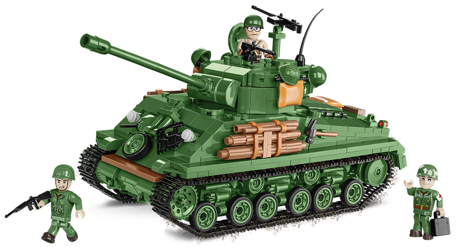 Bild von COBI 2533 Sherman M4 A3E8 Easy Eight Panzer US Army WWII Baustein Set