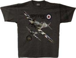 Bild von Supermarine Spitfire MK IX Tshirt Spitfire Formation grau