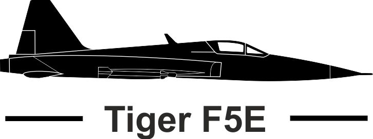 Bild von Tiger F5E mit Schrift Rechts