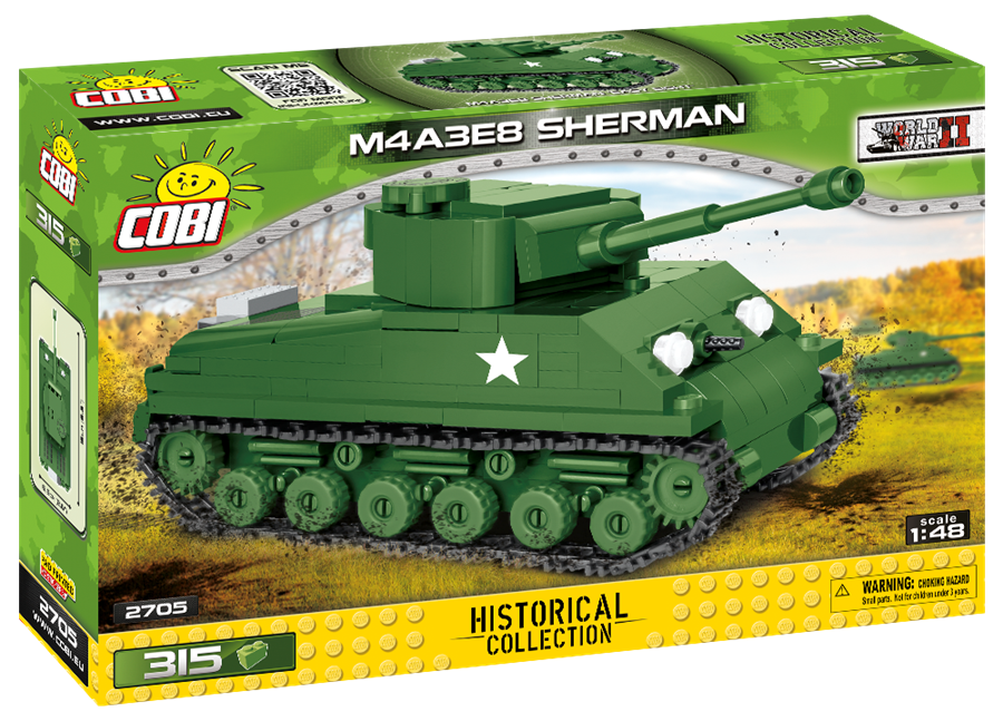 Picture of COBI 2705 Sherman M4 A3E8 Easy Eight Panzer US Army WWII Historical Collection Baustein Set